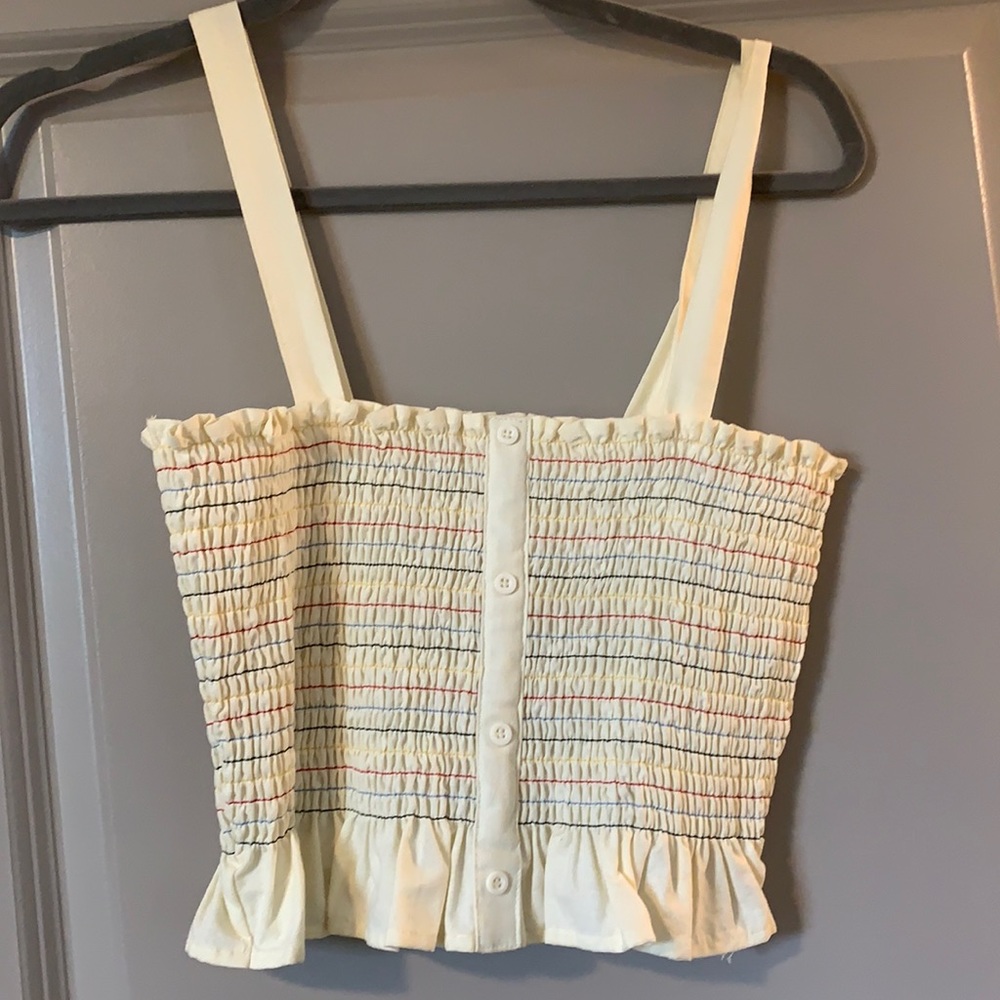 Urban Outfitters Yellow rainbow crop top